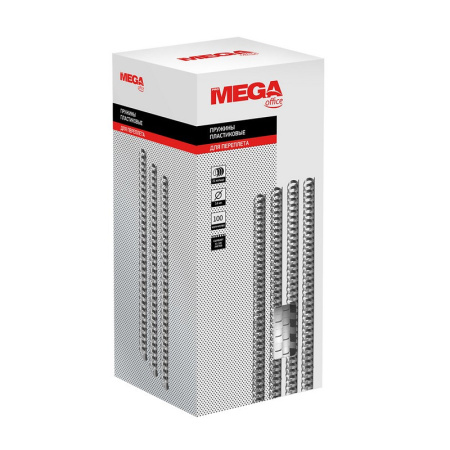 Пружины для переплета пластиковые Promega office 14мм белые 100шт/уп.