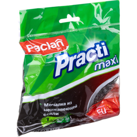 Губка мочалка металлическая большая D=9,5см.,вес=34,8гр. PACLAN
