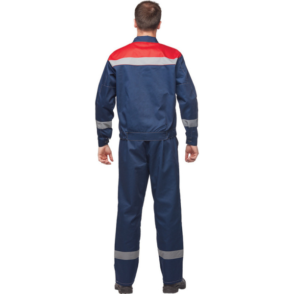 Костюм рабочий летний муж. л20-КБР син/красн (р.52-54) 182-188 (Арсенал-СП)