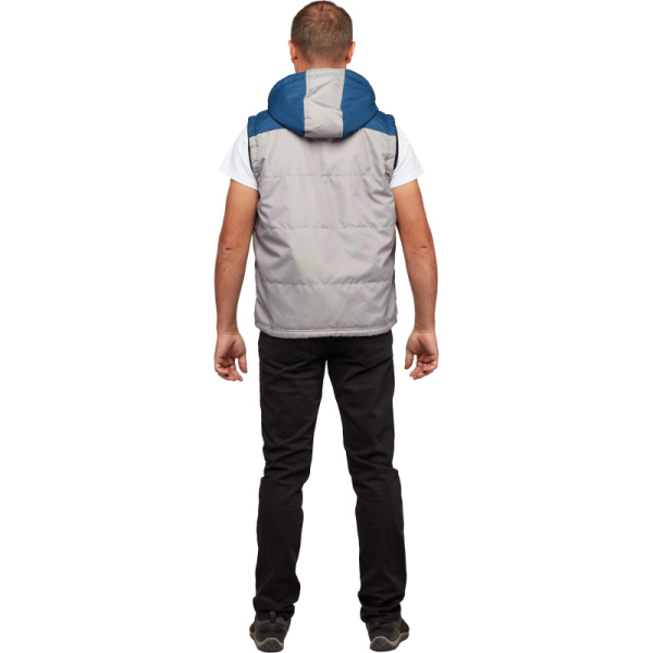 Жилет утепленный цв. серый/синий р. 62/170-176