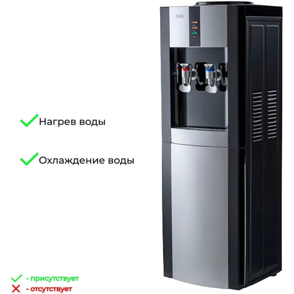 Кулер для воды AEL LD-AEL-47 black/silver напольный  охл. электронное