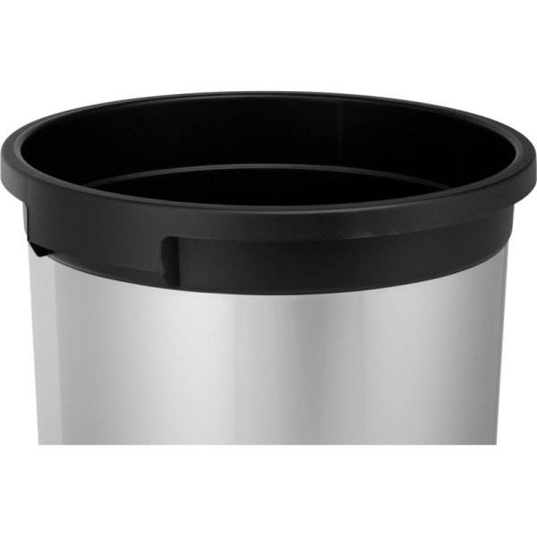 Контейнер Ирис пластиковый с металл покрытием круглый, метал-черный