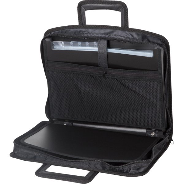 Папка-портфель с выдвижными ручками, черный, Комус