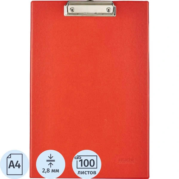 Папка-планшет  A4 красный Россия