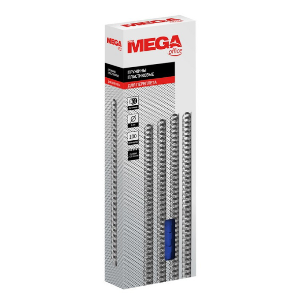 Пружины для переплета пластиковые Promega office 6мм синие 100шт/уп.