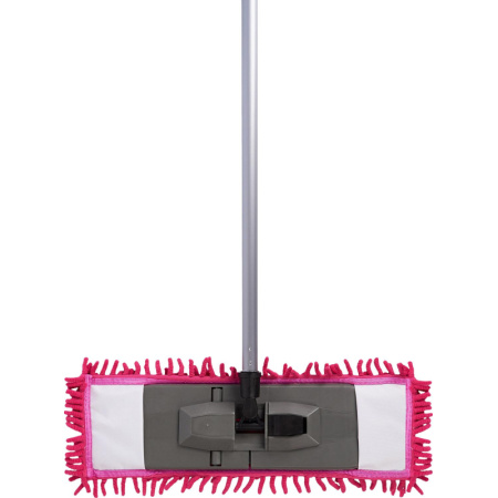 Швабра флаундер для пола пласт 47х16 в сборе с насад Chenille микрофSV5104