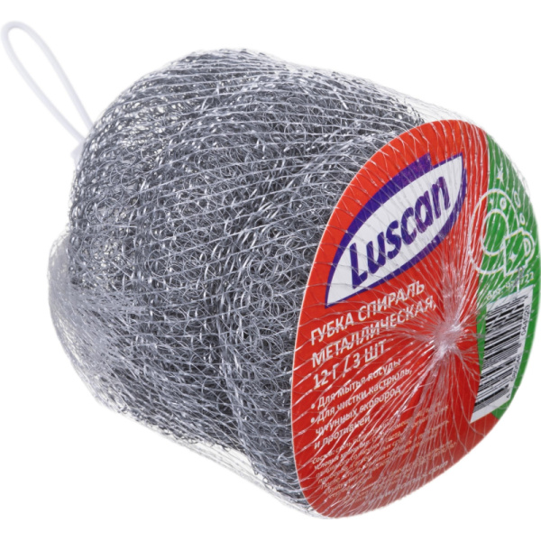Губки спираль Luscan металлические 12г 3 шт/уп