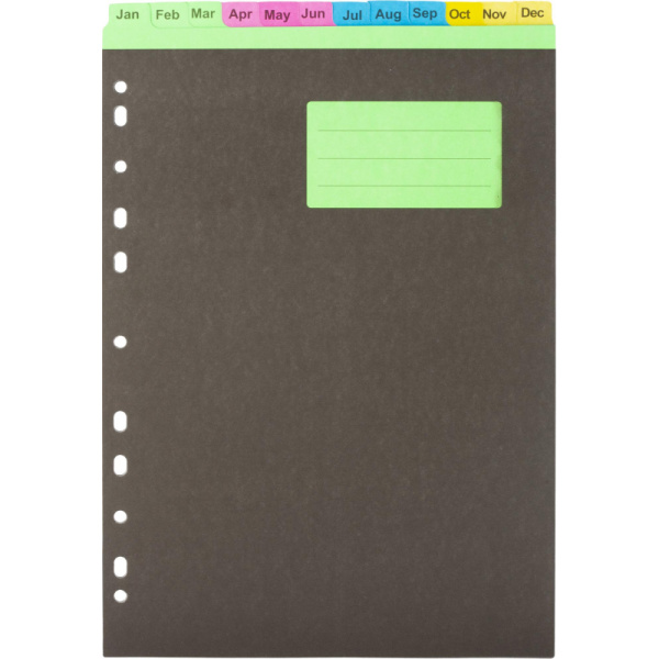 Разделитель листов с индексами Jan-Dec Attache Selection, А4, картон