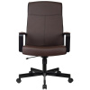 Кресло VB_DOMINUS-BR экокожа коричневая, ткань черная (детали в спинке)