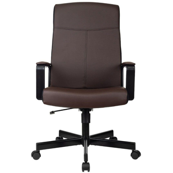 Кресло VB_DOMINUS-BR экокожа коричневая, ткань черная (детали в спинке)