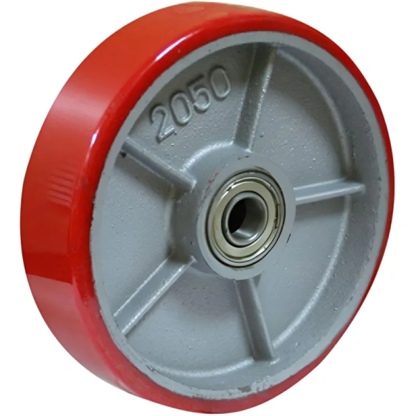 Колесо для тележки рулевое,   полиуретан, 180х50мм, без подшипника