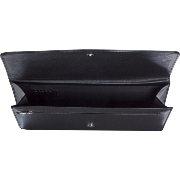 Папка деловая для документов кож/зам  360х270 мм  'Визит' 311, черная