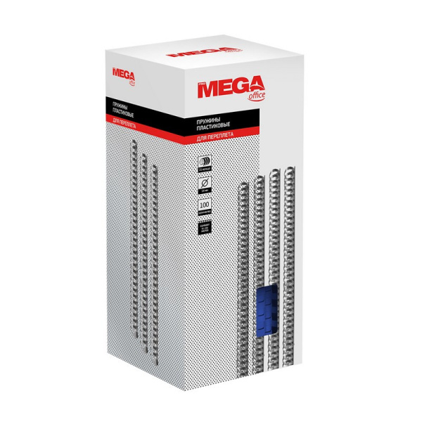 Пружины для переплета пластиковые Promega office 14мм синие 100шт/уп.