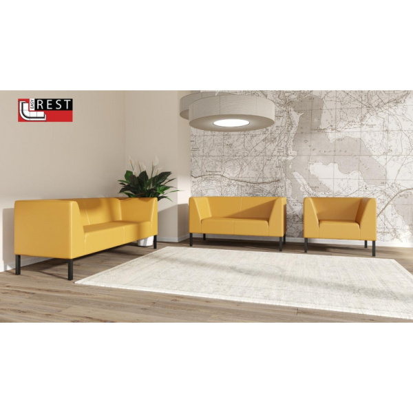 Диван MV_ERest_Bonus 2х местный. к/з черный Oregon 16