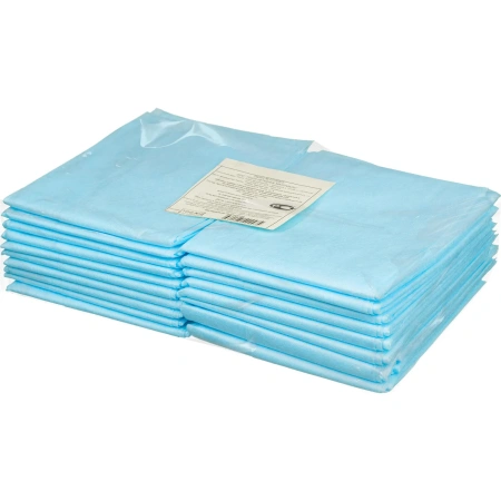 Простыня н/с 140х70см спанбонд пл.25, голубая, 20шт/уп  Гекса