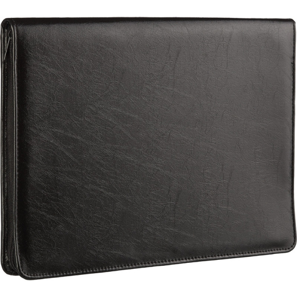 Папка деловая из кож/зам из кож/зам ЛИДЕР м129 с зажимом, черный, Россия