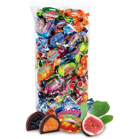 Конфеты шоколадные Кремлина Микс фрукты и орехи в шоколадной глазури, 1кг