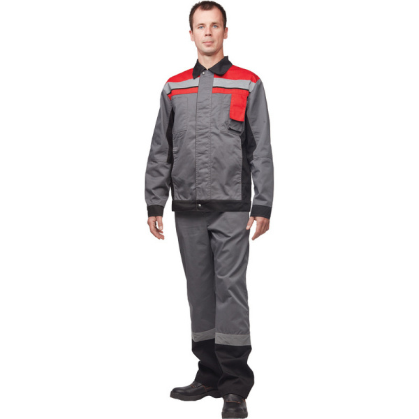 Костюм рабочий летний муж. л19-КБР сер/крс КБР (р.64-66) 182-188 ( серия л)