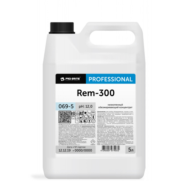 Профхим д/машин мойки щел конц. д/ремзон Pro-Brite/Rem-300 (069-5), 5л