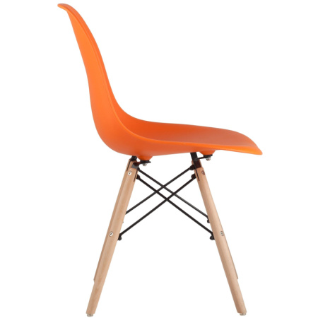 Стул для столовых SG_Eames PP оранжевый, деревянные ножки