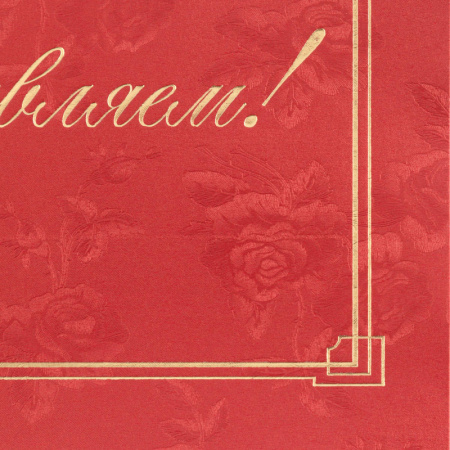 Папка адресная Поздравляем, бордовая