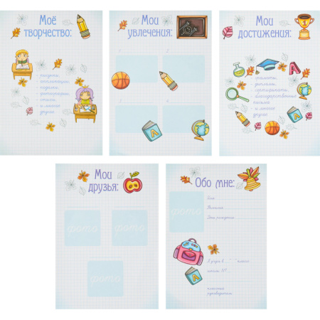 Портфолио папка Портфолио школьника ламинир.картон