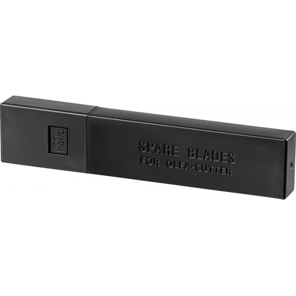 Лезвие запасное для ножей OLFA BLACK MAX  (LBB-1OB) 18мм, 10шт./уп.футляр
