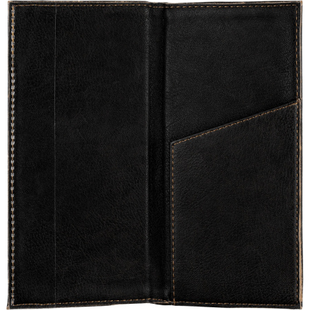 Папка адресная для счета с отстрочкой М.701 черная , кожзам