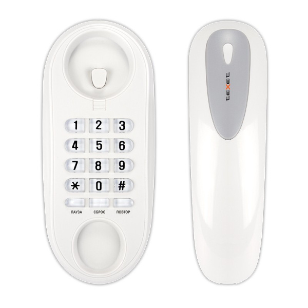 Телефон проводной teXet TX-236 светло-серый