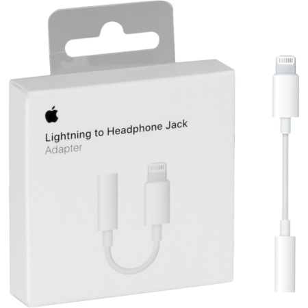 Адаптер Apple Lightning - 3.5 mm Headphone Jack Adapter, бел, MMX62ZM/A