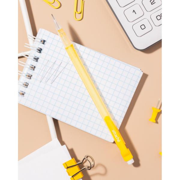 Карандаш механический Attache Economy, 0,7мм желтый