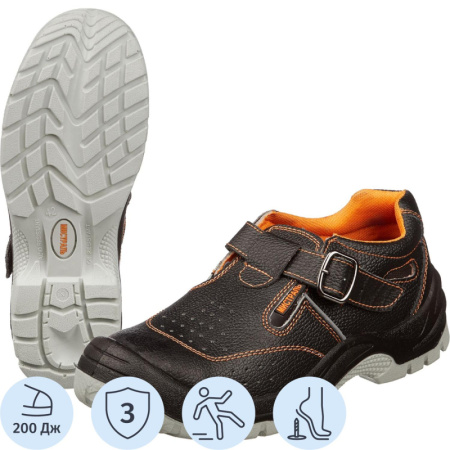 Полуботинки с перфор (сандалии)Мистраль ПУ/ТПУ с МП и МС р.38 (105875)