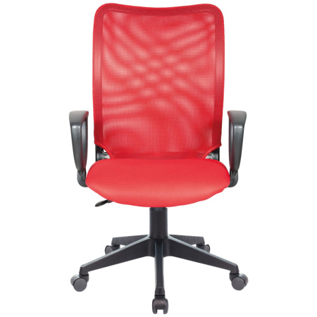 Кресло VB_Бюрократ CH-599 R сетка красная, ткань красная