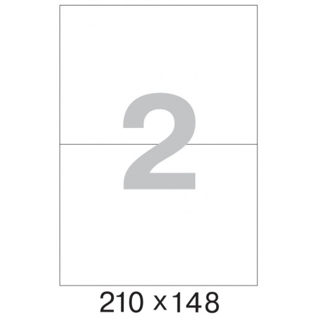 Этикетки самоклеящиеся 210х148 мм/2 шт. на листе А4 (25л