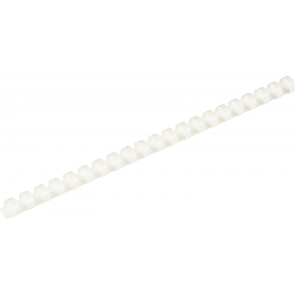 Пружины для переплета пластиковые 21 кольцо, 10 мм, (белые), 100 шт./уп