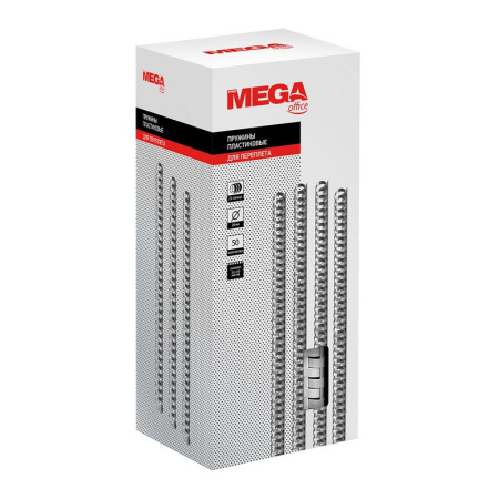 Пружины для переплета пластиковые Promega office 28мм белые 50шт/уп.