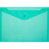 Папка-конверт на кнопке КНК 180 зеленый прз. 10шт/уп