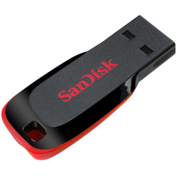 Флеш-память SanDisk Cruzer Blade, 16Gb, USB 2.0, ч/крас, SDCZ50-016G-B35