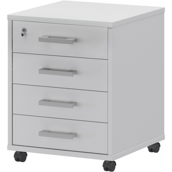 Тумба PT Арго . подкатная 4 ящика АТЛ-04 белый