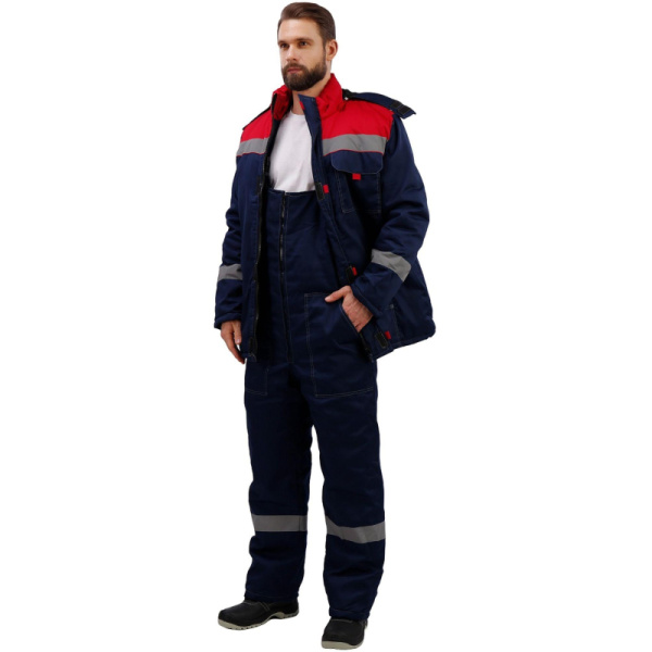 Костюм рабочий зимний муж з31-КПК син/красн (р.48-50) 182-188 (Арсенал-СП)