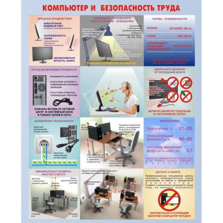 Информационный стенд-плакат Охрана труда 920х800 мм