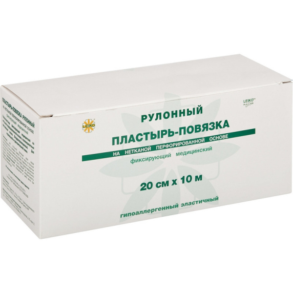 Пластырь-повязка фикс.  Липкий бинт  эласт.20смx10м LEIKO