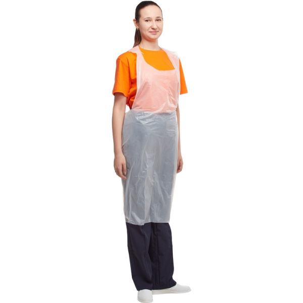 Фартук одноразовый н/с, полиэтил. защит. ЭКОНОМ 68x110см Пэ68/110Эк100шт/уп