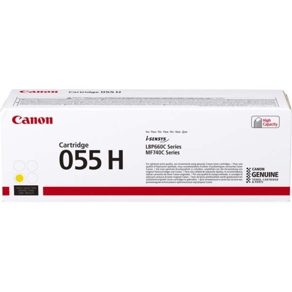 Картридж лазерный Canon 055 H Y 3017C002 жел. пов.емк. для MF746Cx/LBP664Cx