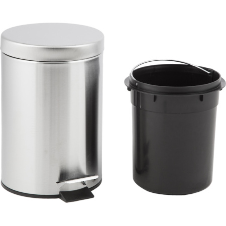 Ведро мусорное с педалью 3 л, матовое, нержавеющая сталь