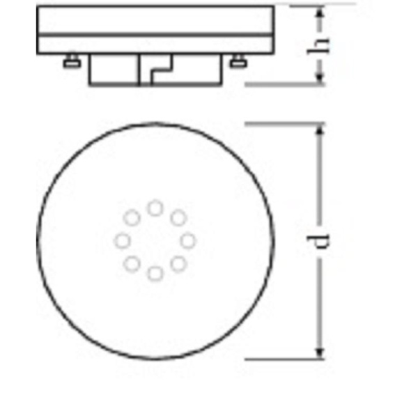 Лампа светодиодная OSRAM  GX53  7Вт  GX53  550 Лм  4000 К, спот