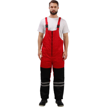 Костюм рабочий зимний муж з03-КПК красн/чер (р.56-58) 182-188