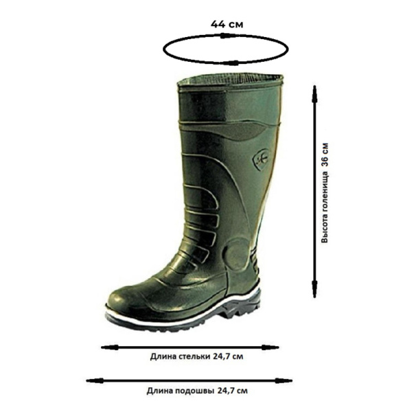 Сапоги мужские цв.оливковый мод.172 (р.39) (247)