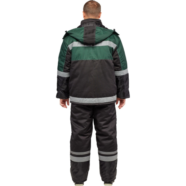 Костюм рабочий зимний з39-КБР черн/зел (р.44-46) 182-188