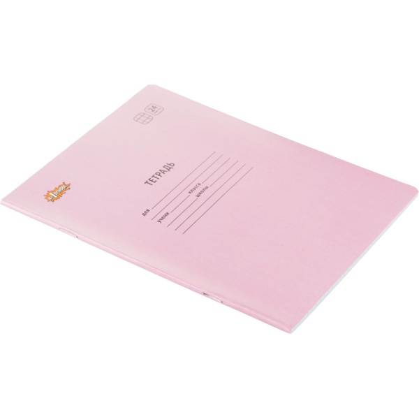 Тетрадь школьная А5 24 л клетка, Розовый 10 шт./уп